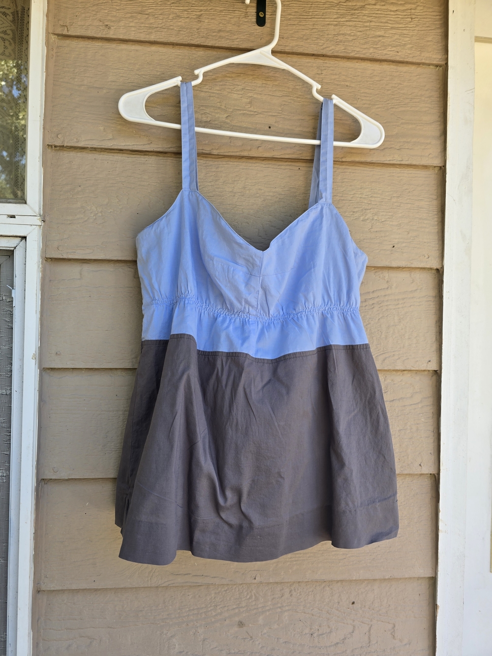 J. Crew Blue and Gray Sleeveless Tank Top - Women's Size 10